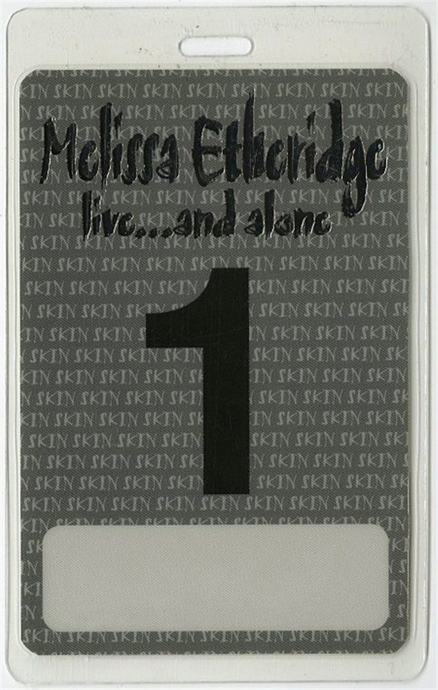Melissa Etheridge 2002 Live.. and Alone Concert Tour Laminated Backstage Pass