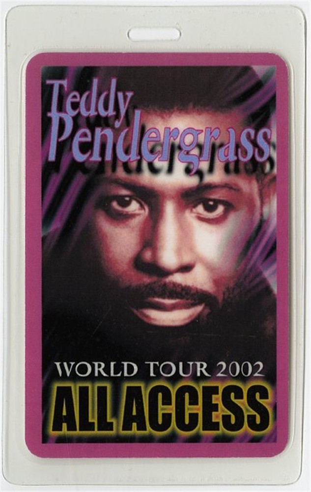 Teddy Pendergrass 2002 Concert Tour All Access Laminated Backstage Pass