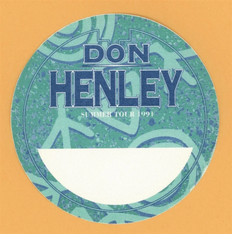 Don Henley 1991 Summer Concert Tour Backstage Pass - Eagles