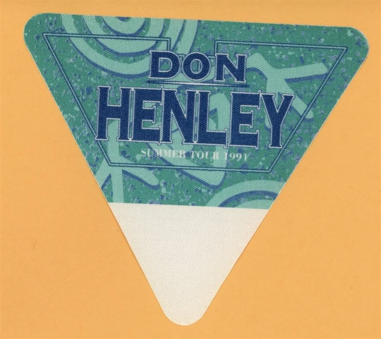 Don Henley 1991 Summer Concert Tour Backstage Pass - Eagles