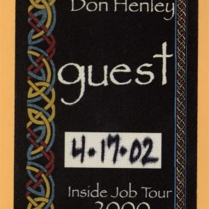 Don Henley 2000 Inside Job Tour GUEST Backstage Pass - Eagles