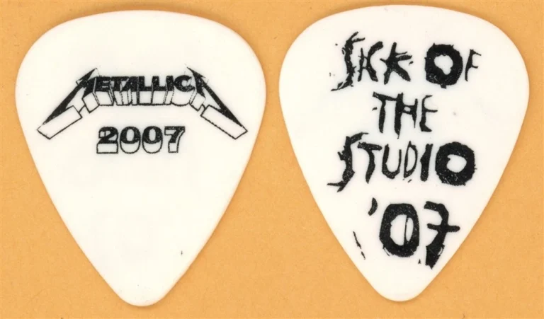 Metallica James Hetfield Vintage Guitar Pick - 2007 Sick of the Studio Tour