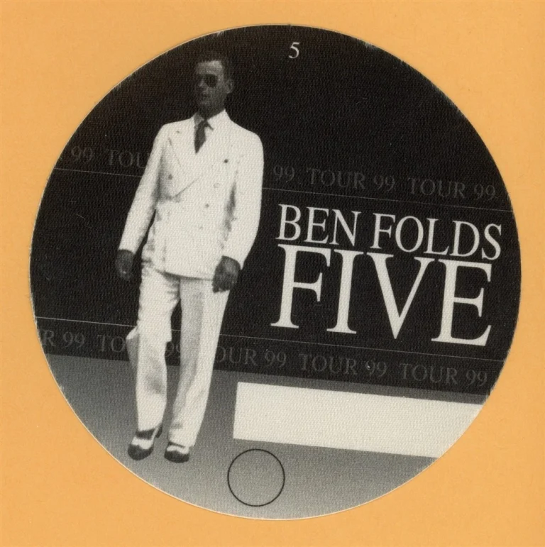 Ben Folds Five 1999 Concert Tour Backstage Pass