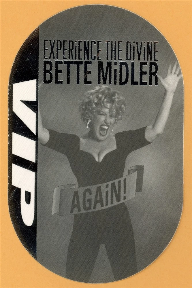 Bette Midler 1993 Experience the Divine Again! Tour VIP Backstage Pass