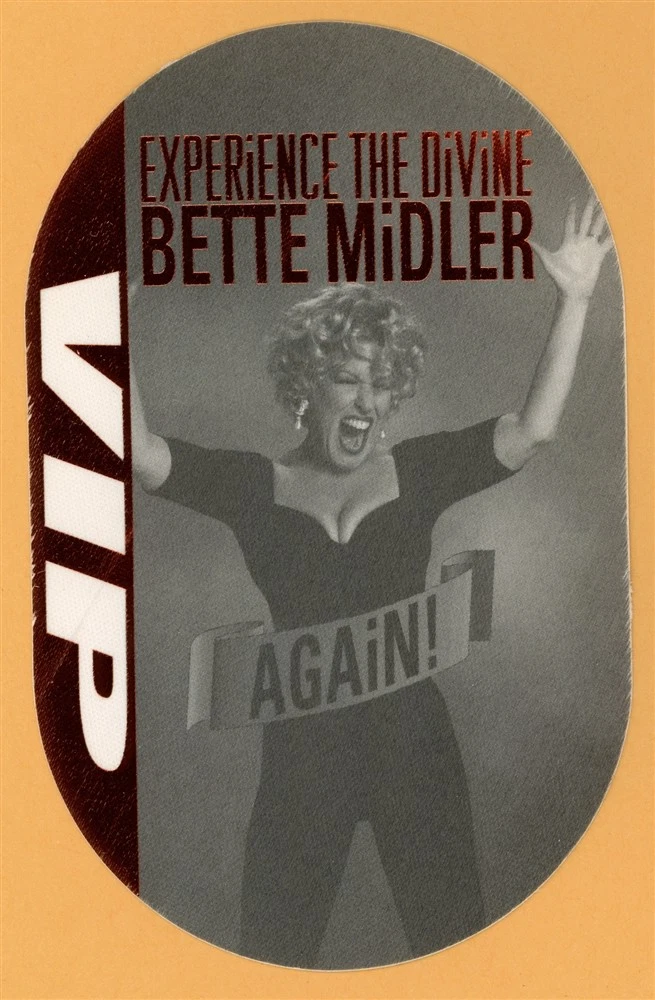 Bette Midler 1993 Experience the Divine Again! Tour VIP Backstage Pass