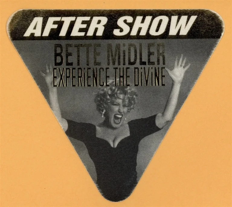 Bette Midler 1993 Experience the Divine Tour AFTER SHOW Backstage Pass