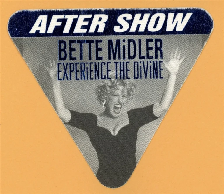 Bette Midler 1993 Experience the Divine Tour AFTER SHOW Backstage Pass