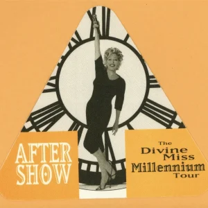 Bette Midler 1999 The Divine Millennium Tour AFTER SHOW Backstage Pass