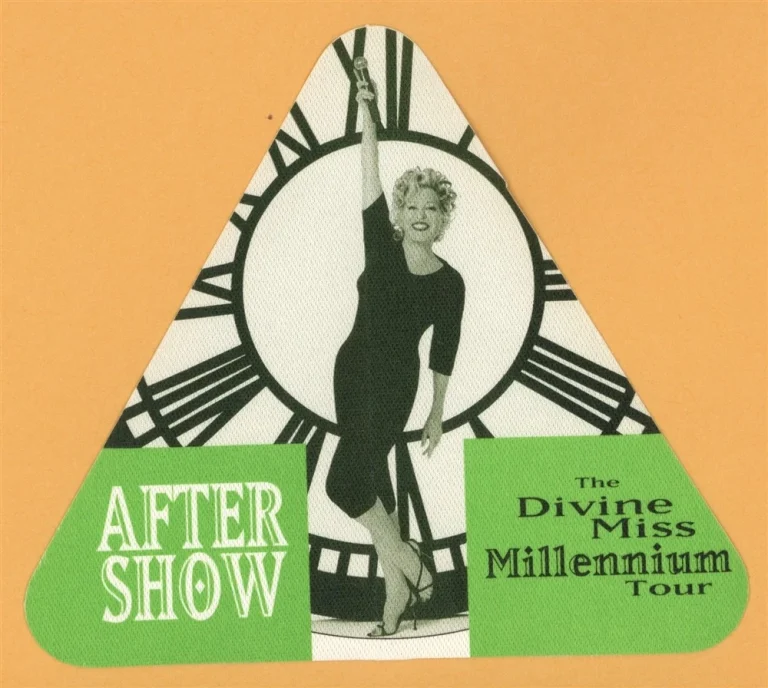 Bette Midler 1999 The Divine Millennium Tour AFTER SHOW Backstage Pass