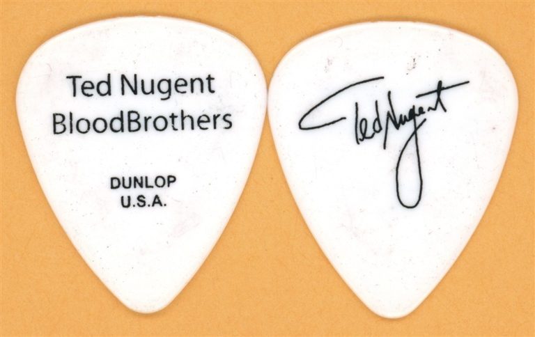 Ted Nugent Vintage Guitar Pick - 2008 Blood Brothers Tour