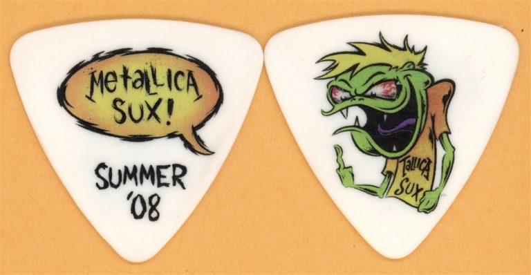 Metallica Sux Robert Trujillo Vintage Guitar Pick - 2008 Death Magnetica Tour