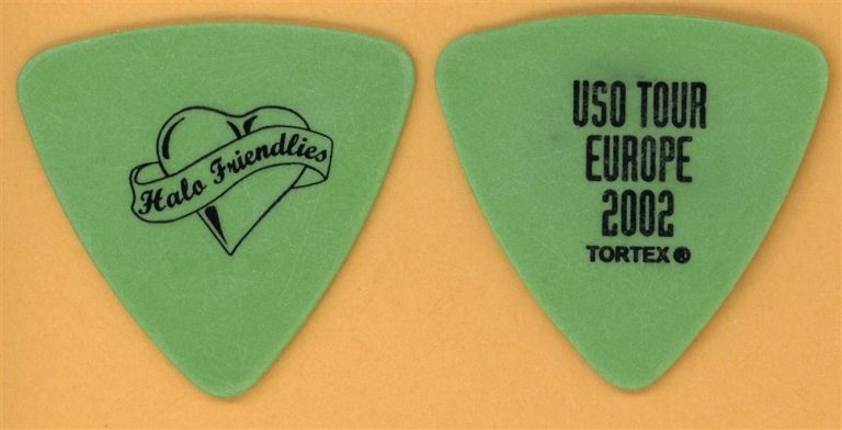 Halo Friendlies Ginger Reyes Vintage Guitar Pick - 2002 USO Europe Tour