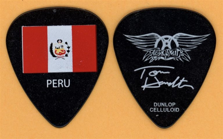 Aerosmith Tom Hamilton Vintage Guitar Pick - 2011 Peru Tour