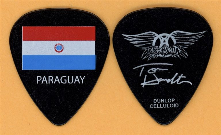 Aerosmith Tom Hamilton Vintage Guitar Pick - 2011 Paraguay Tour