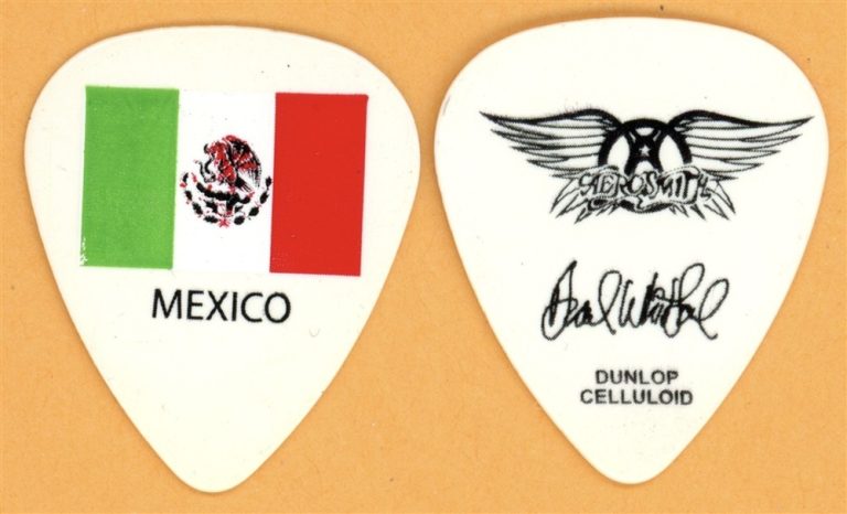 Aerosmith Brad Whitford Vintage Guitar Pick - 2011 Mexico Tour