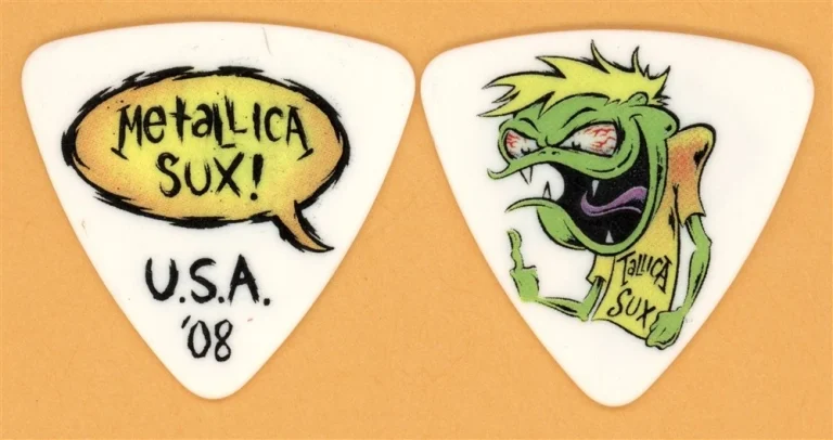 Metallica Sux! Robert Trujillo Vintage Guitar Pick - 2008 Death Magnetic Tour