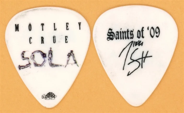 Motley Crue Nikki Sixx Vintage Guitar Pick - 2009 SOLA Tour