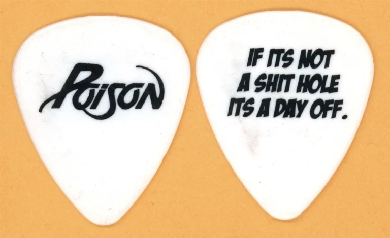 Poison CC DeVille Vintage Guitar Pick - 2008 US Tour