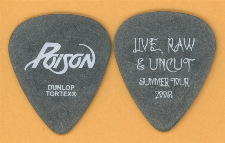 Poison CC Deville Vintage Guitar Pick - 2008 Live Raw & Uncut Summer Tour
