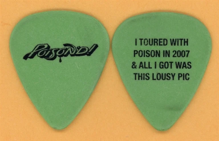 Poison Bobby Dall This Lousy Pick Vintage Guitar Pick - 2007 POISON'D Tour