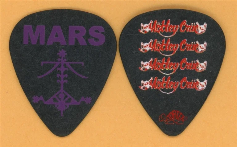 Motley Crue Mick Mars Vintage Guitar Pick - 2009 Saints of Los Angeles Tour