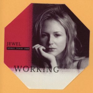 Jewel 1999 Spirit Concert Tour WORKING Backstage Pass