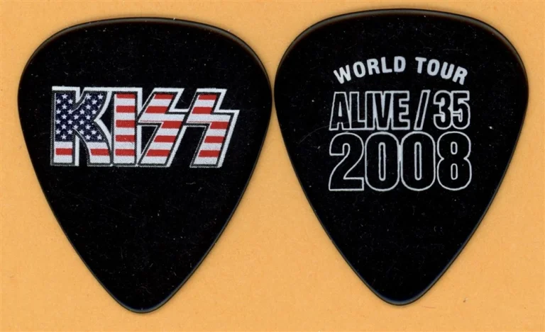 KISS Paul Stanley Dark Blue Variant Vintage Guitar Pick - 2008 Alive 35 Tour