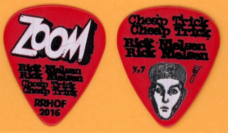 Cheap Trick Rick Nielsen RED ZOOM Guitar Pick - 2016 Rock & Roll HOF Tour