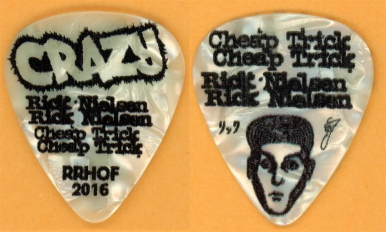 Cheap Trick Rick Nielsen PEARL CRAZY V2 Guitar Pick - 2016 Rock & Roll HOF Tour