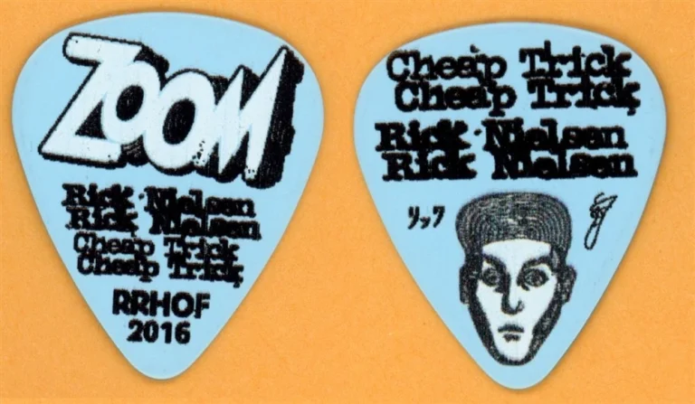 Cheap Trick Rick Nielsen BLUE ZOOM Guitar Pick - 2016 Rock & Roll HOF Tour