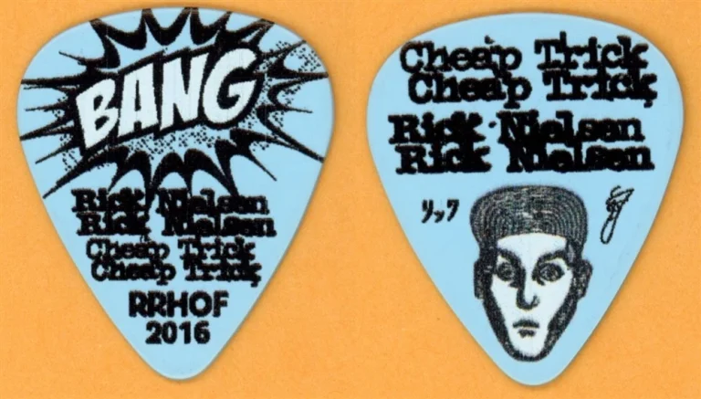 Cheap Trick Rick Nielsen BLUE BANG Guitar Pick - 2016 Rock & Roll HOF Tour