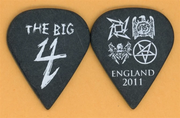 Metallica Slayer Megadeth Vintage Guitar Pick - 2011 Big 4 England Tour