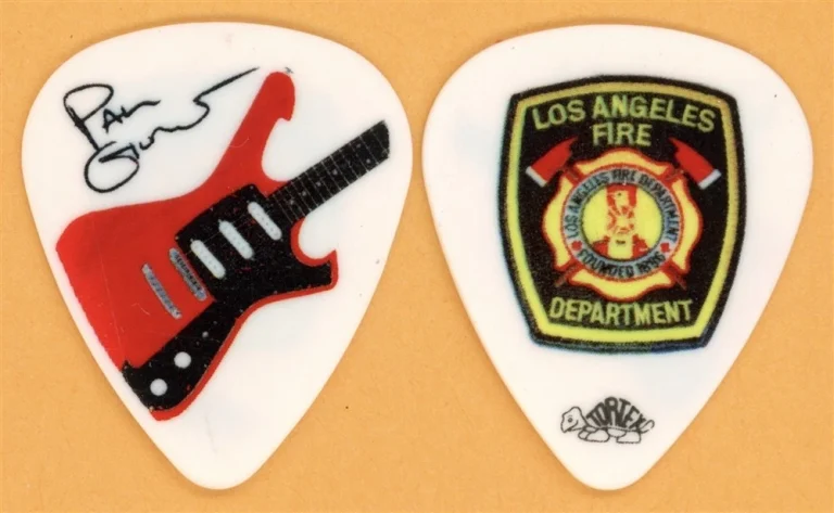 Mr. Big Paul Gilbert Fire Department Vintage Guitar Pick - 2010 US Tour