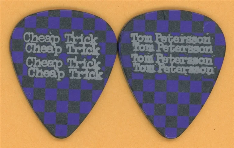 Cheap Trick Tom Petersson Checkerboard Vintage Guitar Pick - 2012 Tour