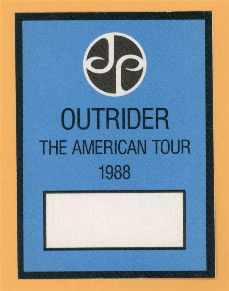 Jimmy Page 1988 Outrider Concert Tour Backstage Pass - Led Zeppelin