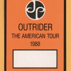 Jimmy Page 1988 Outrider Concert Tour Backstage Pass - Led Zeppelin
