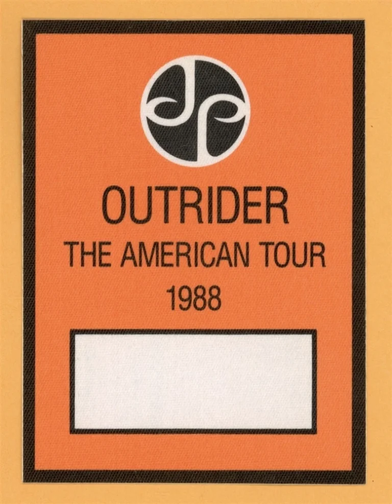 Jimmy Page 1988 Outrider Concert Tour Backstage Pass - Led Zeppelin