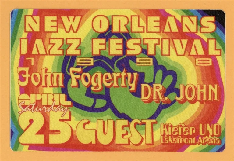 John Fogerty 1998 Dr. John Concert Tour ARTIST Backstage Pass