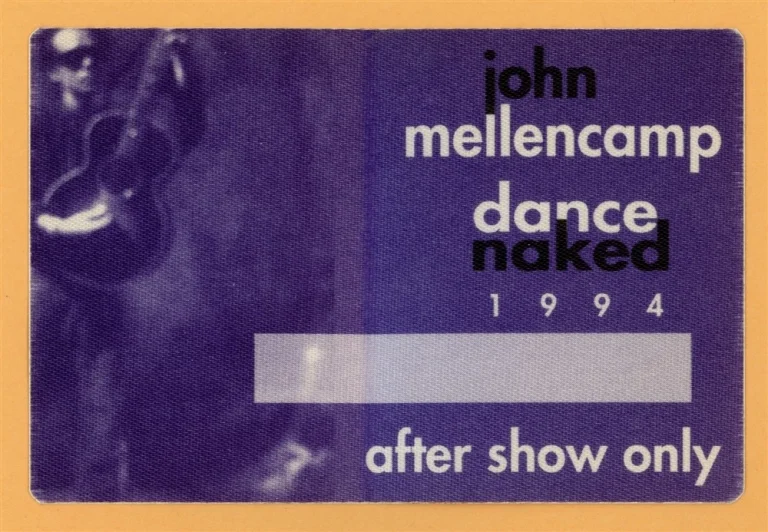 John Mellencamp 1994 Dance Naked Concert Tour AFTER SHOW Backstage Pass