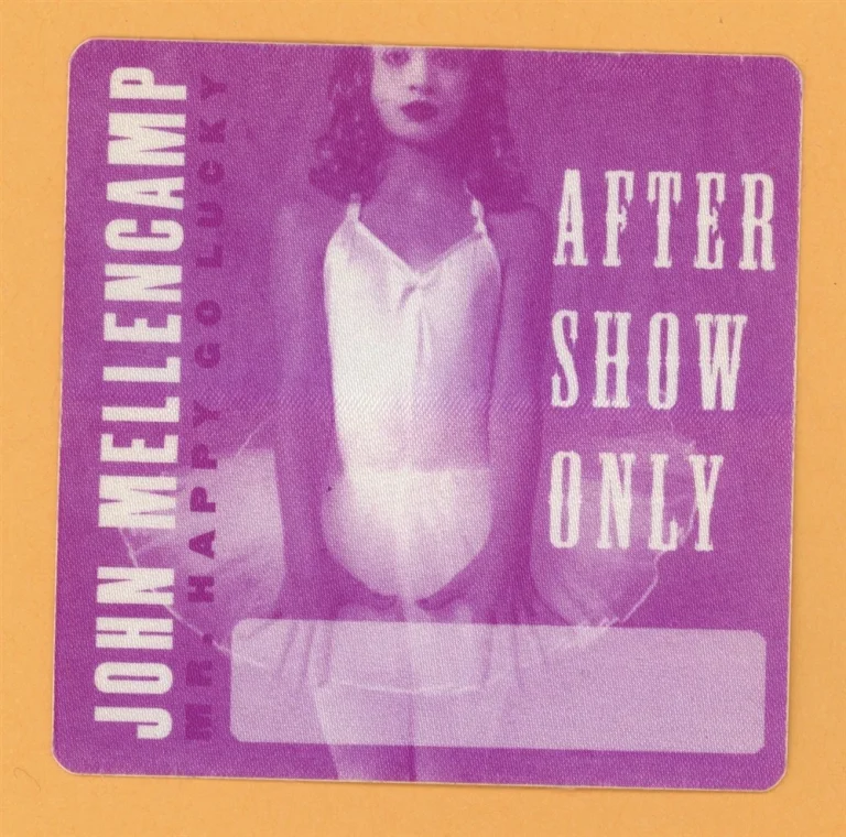 John Mellencamp 1996 Mr. Happy Go Lucky Concert Tour AFTER SHOW Backstage Pass