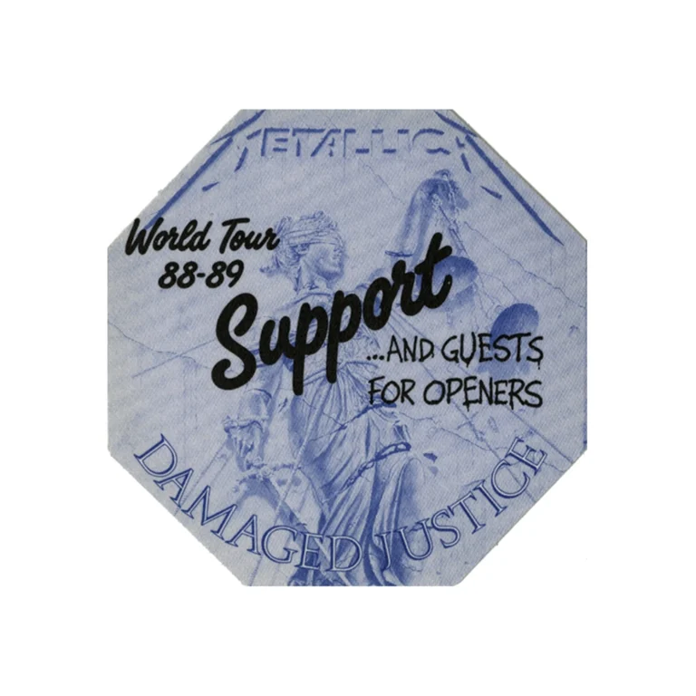 Metallica 1988 And Justice for All Concert Tour Support Backstage Pass