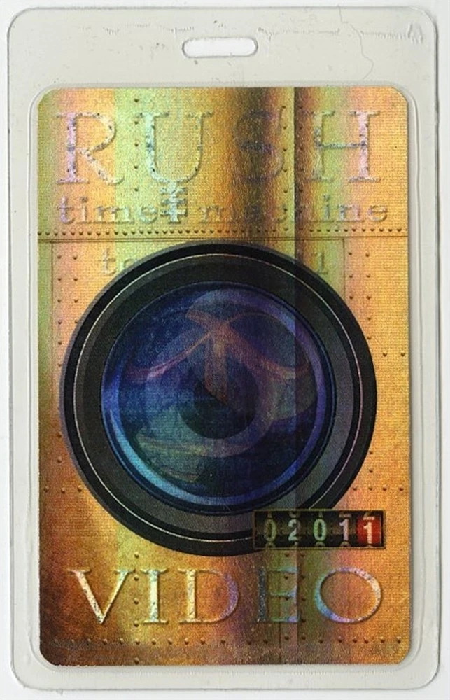 Rush 2011 Time Machine Concert Tour Laminated Backstage Pass