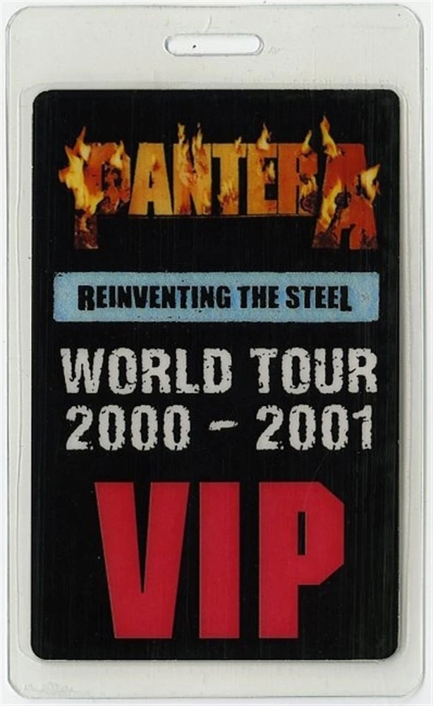 Pantera 2000 Reinventing the Steel Concert Tour VIP Laminate Backstage Pass