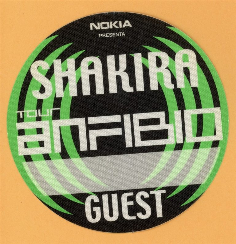 Shakira 1998 Dónde Están los Ladrones? Concert Tour GUEST Backstage Pass