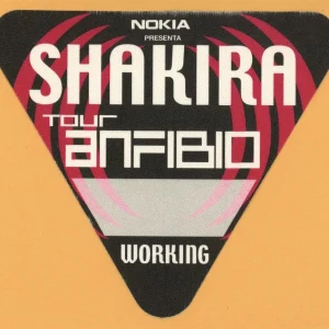 Shakira 1998 Dónde Están los Ladrones? Concert Tour WORKING Backstage Pass
