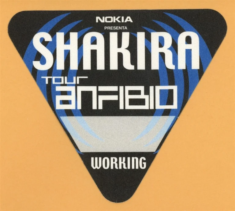 Shakira 1998 Dónde Están los Ladrones? Concert Tour WORKING Backstage Pass