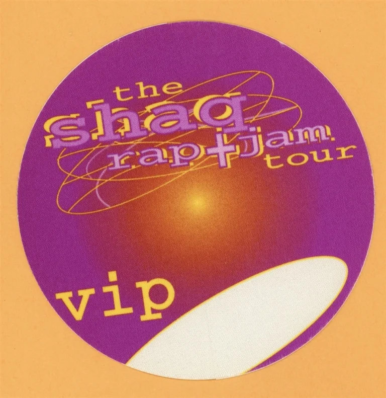 Shaquille O'neal 1997 Rap + Jam Tour VIP Backstage Pass