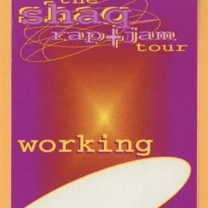 Shaquille O'neal 1997 Rap + Jam Tour Working Backstage Pass