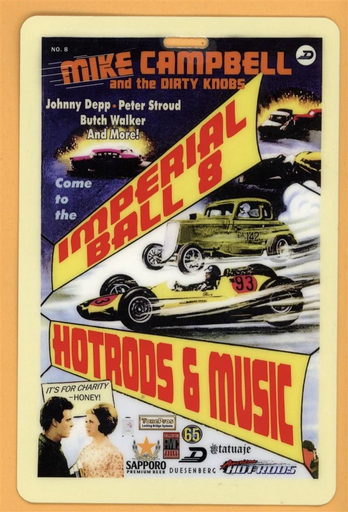 Tom Petty Mike Campbell & Dirty Knobs Concert Tour Laminated Backstage Pass