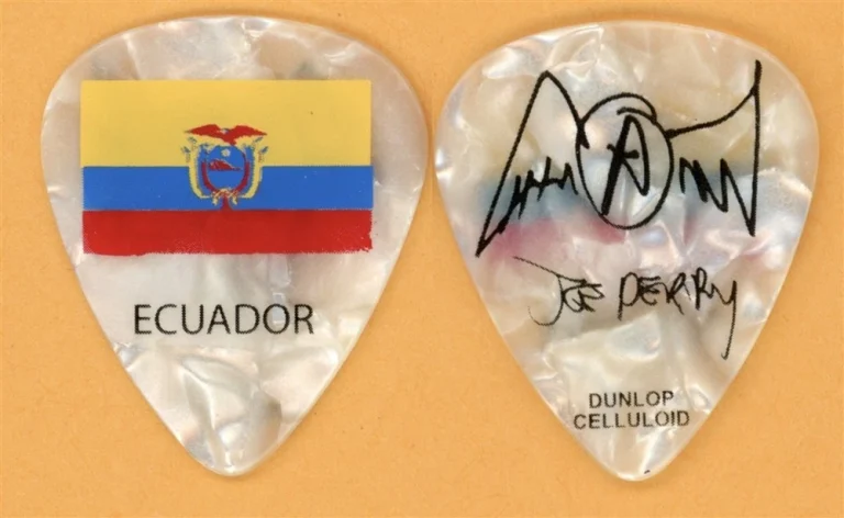 Aerosmith Joe Perry Vintage Guitar Pick - 2011 Ecuador South America Tour